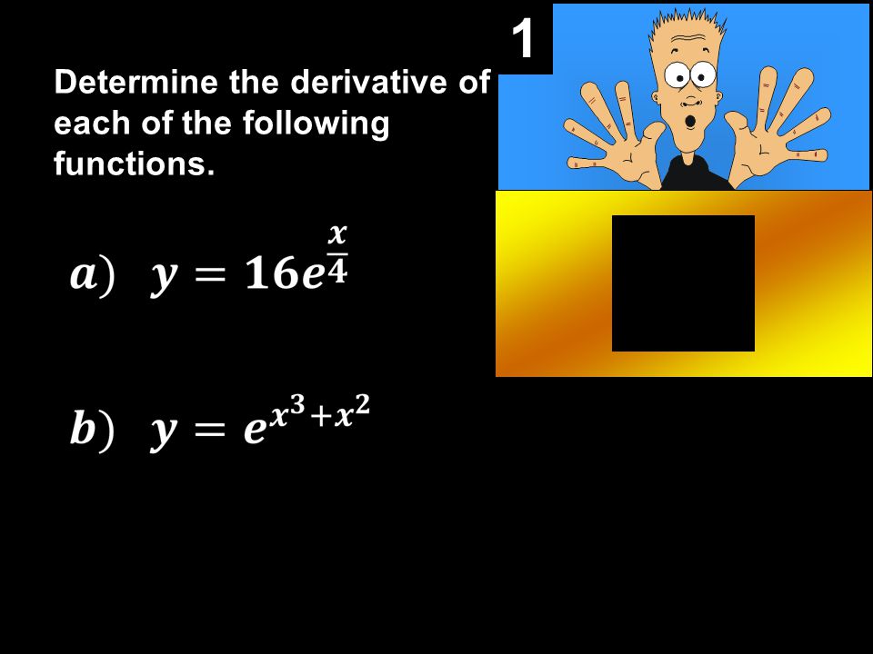 Determine the derivative of each of the following functions. 1