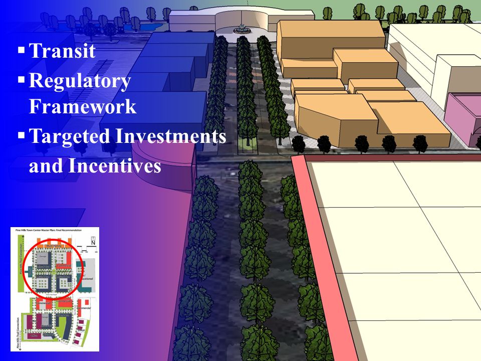  Transit  Regulatory Framework  Targeted Investments and Incentives