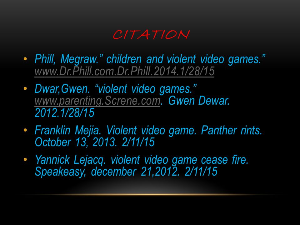 Hany Ashabi 8b Violent Video Games Are Bad For Kids Ppt Download