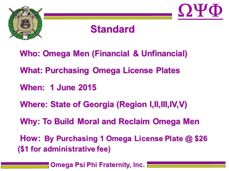 Omega Men's  Psi Phi Slides