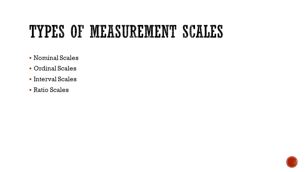 Nominal Scales