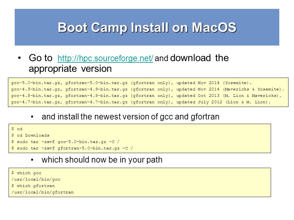 gcc for mac 4.9