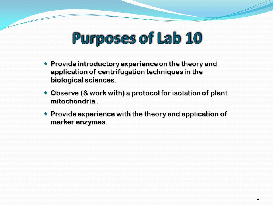 1 Provide Introductory Experience On The Theory And Application Of Centrifugation Techniques In The Biological Sciences Provide Introductory Experience Ppt Download