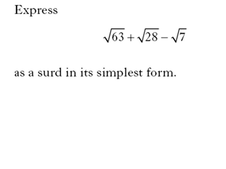 simplest surd form
Surds & Indices What is a surd ? - ppt video online download simplest surd form
Surds & Indices What is a surd ? - ppt video online download