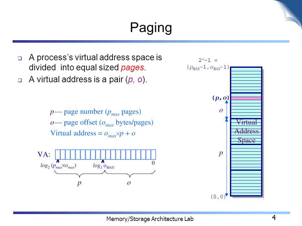 Memory/Storage Architecture Lab Computer Architecture Virtual Memory. - ppt  download