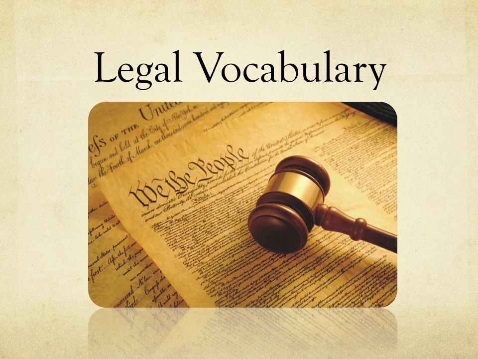 Legal Vocabulary