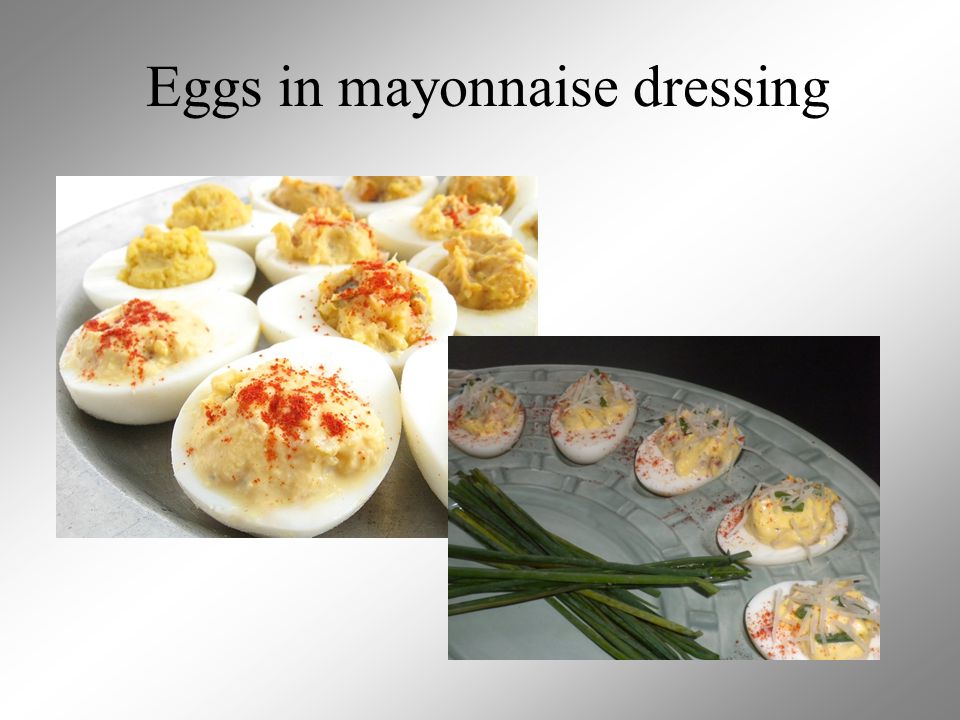 Eggs in mayonnaise dressing