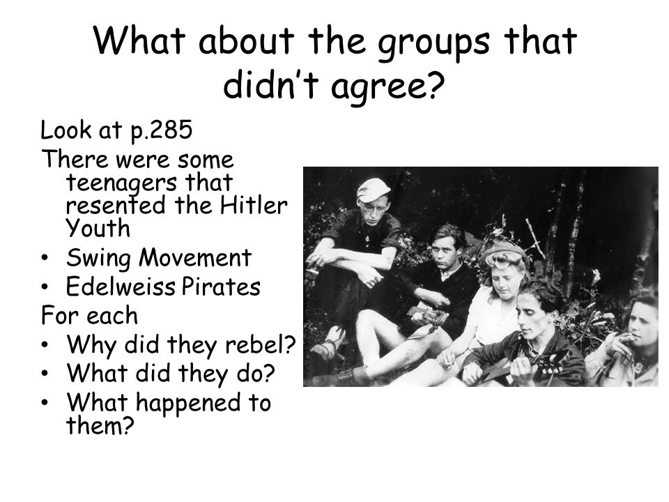What about the groups that didn’t agree.