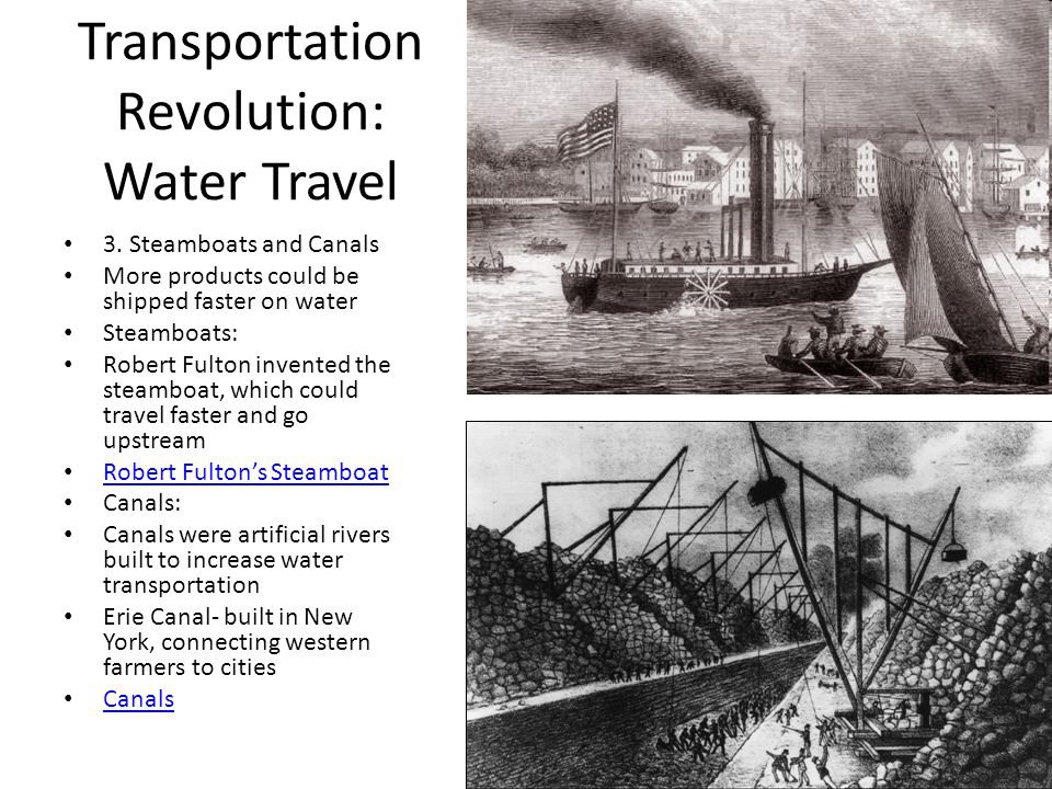 Transportation Revolution: Water Travel 3.
