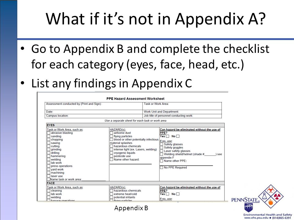 What if it’s not in Appendix A.