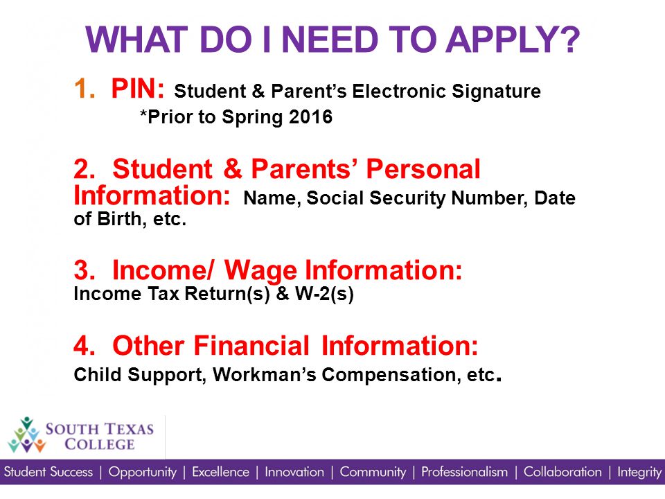 1.PIN: Student & Parent’s Electronic Signature *Prior to Spring
