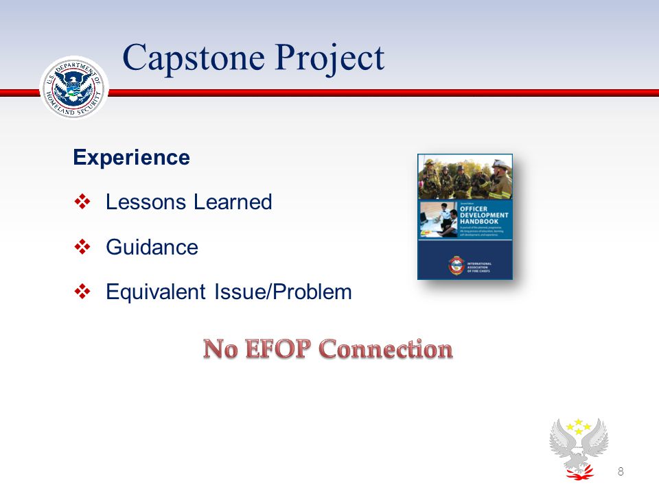 Capstone Project 8 Experience  Lessons Learned  Guidance  Equivalent Issue/Problem