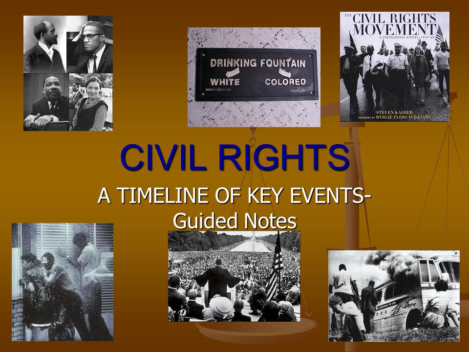 CIVIL RIGHTS A TIMELINE OF KEY EVENTS- Guided Notes