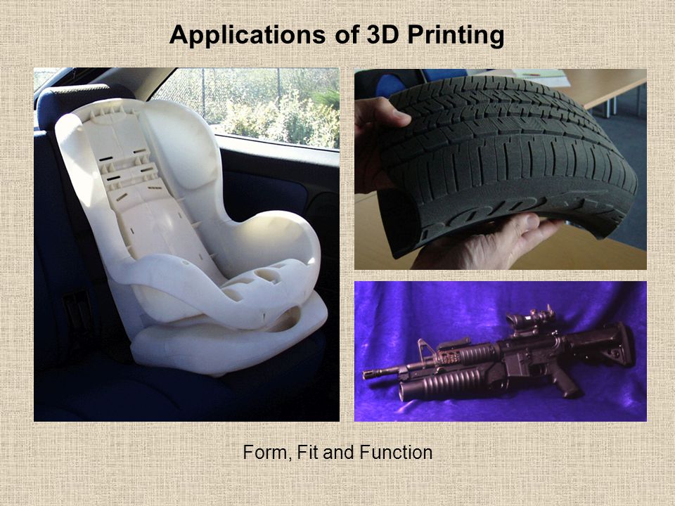 Applications of 3D Printing Form, Fit and Function
