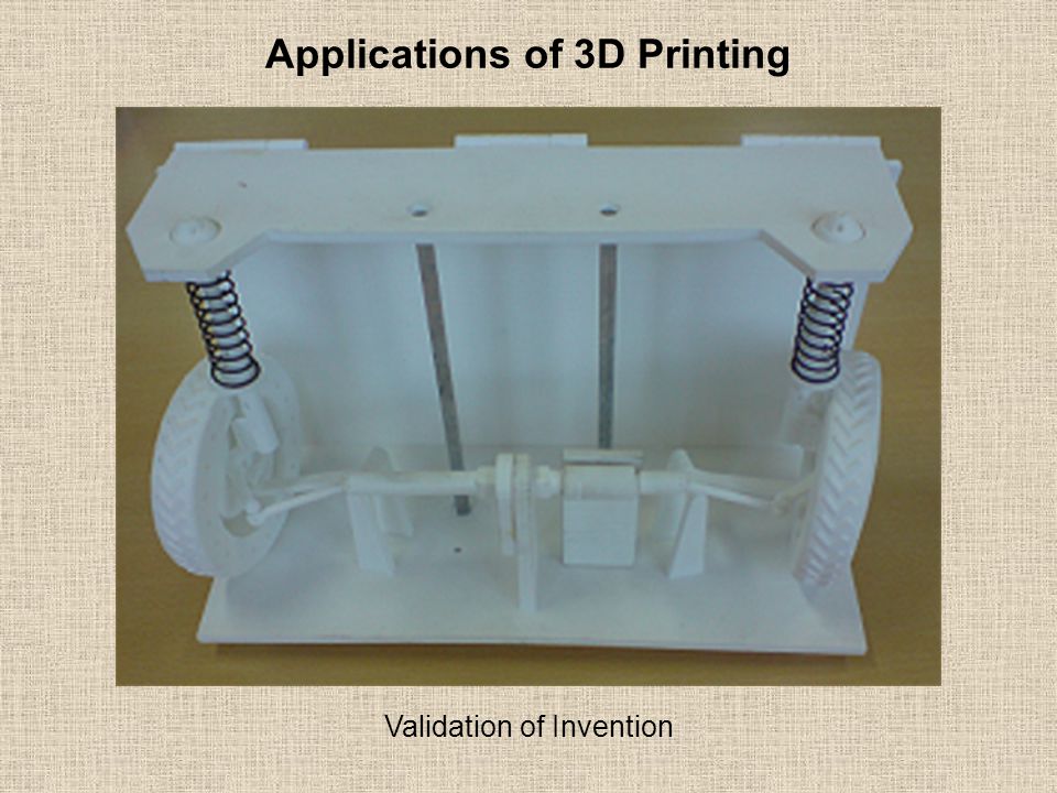 Applications of 3D Printing Validation of Invention