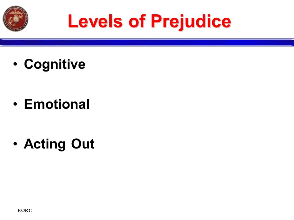 EORC Levels of Prejudice Cognitive Emotional Acting Out