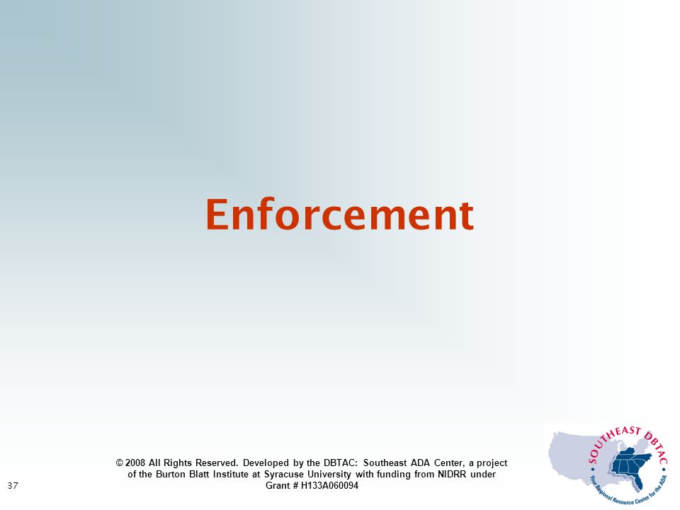 37 Enforcement © 2008 All Rights Reserved.