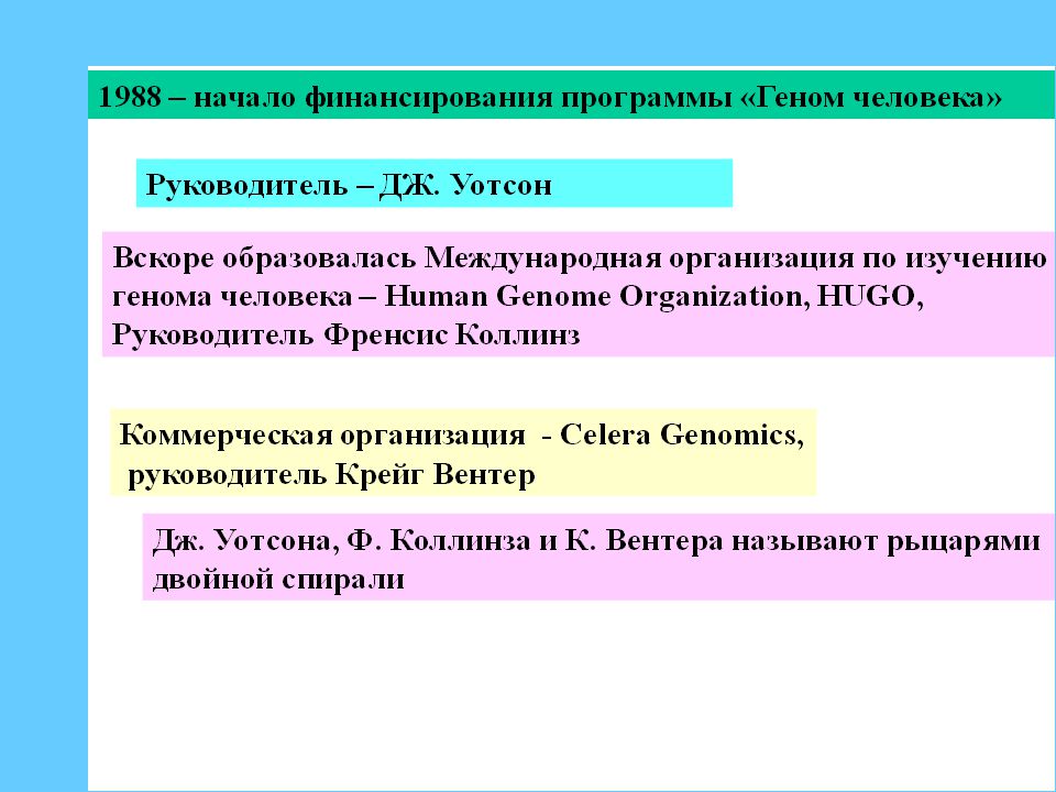 Международный проект геном человека начал свою работу в