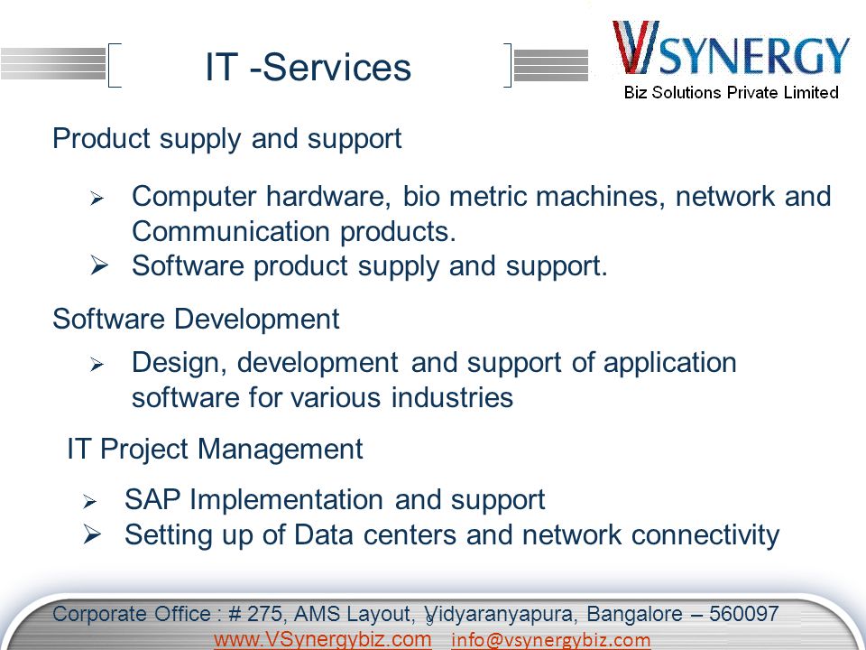 LOGO IT -Services Product supply and support 9  Computer hardware, bio metric machines, network and Communication products.