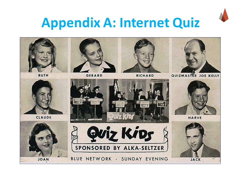 Appendix A: Internet Quiz