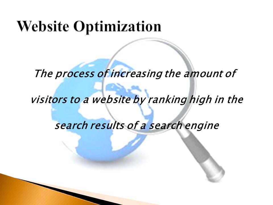 The process of increasing the amount of visitors to a website by ranking high in the search results of a search engine
