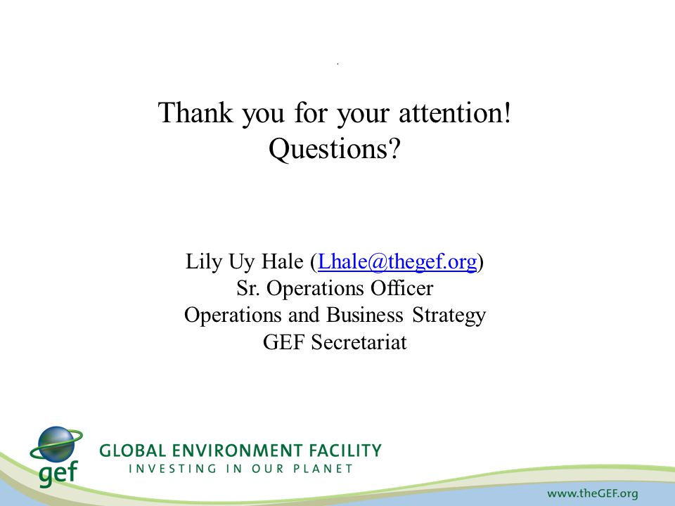 Thank you for your attention. Questions. Lily Uy Hale Sr.