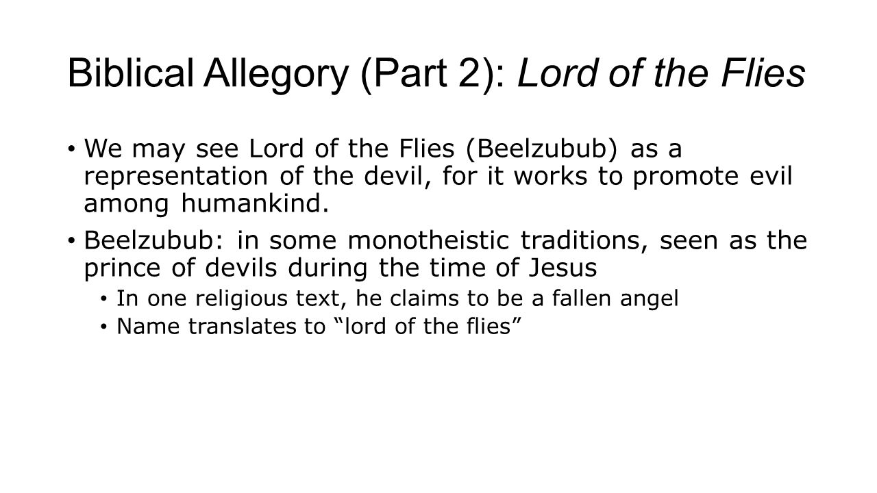biblical allusions in lord of the flies
