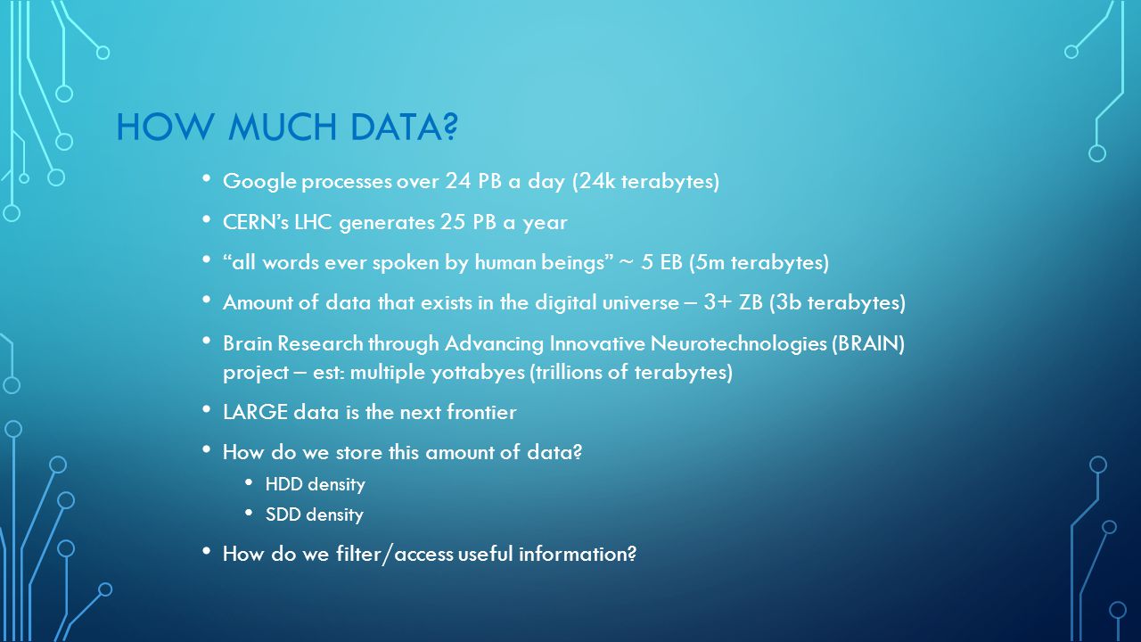 HOW MUCH DATA.
