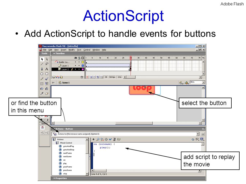 make a replay button in flash actionscript 3.0