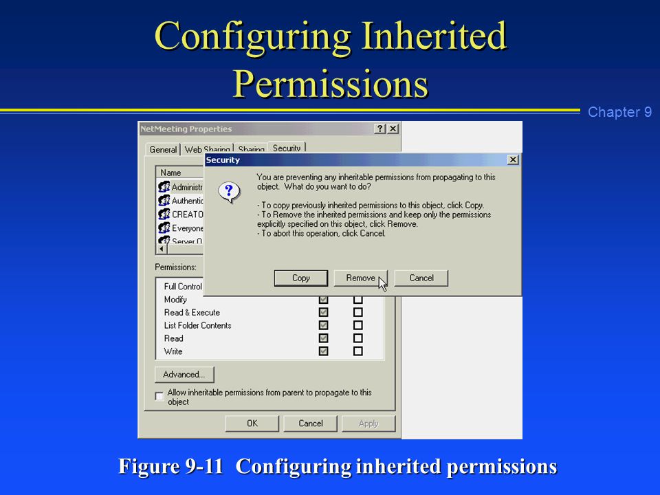 Chapter 9 Configuring Inherited Permissions Figure 9-11 Configuring inherited permissions