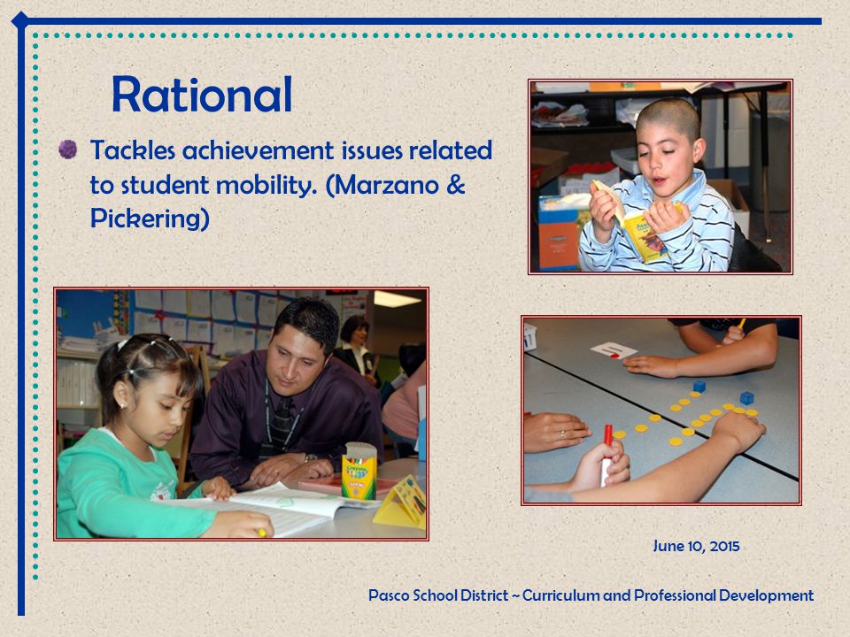 Rational Tackles achievement issues related to student mobility.
