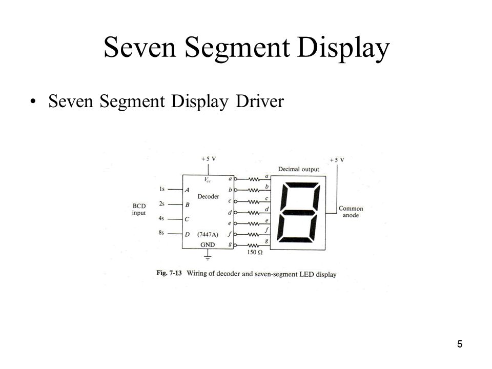 5 Seven Segment Display Driver