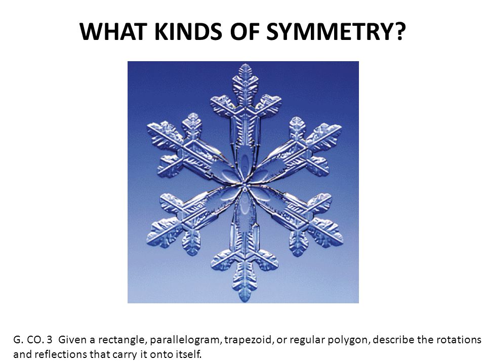 Symmetry Reflectional Rotational G Co 3 Given A Rectangle Parallelogram Trapezoid Or Regular Polygon Describe The Rotations And Reflections That Ppt Download