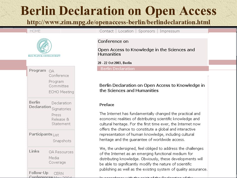 Berlin Declaration on Open Access