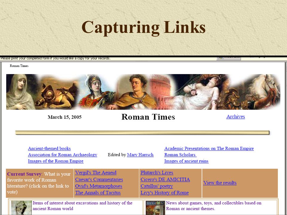 Capturing Links