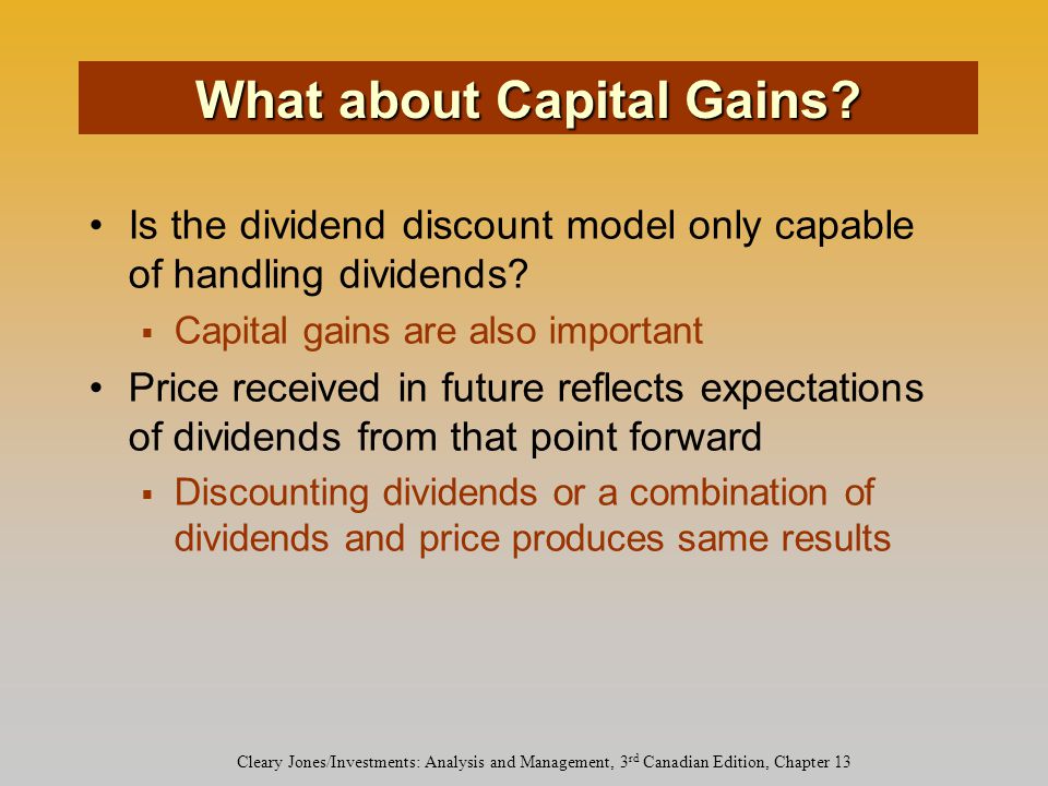 Is the dividend discount model only capable of handling dividends.