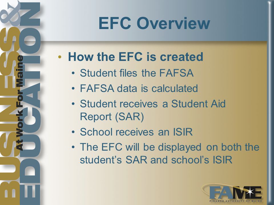 Understanding Need Analysis And Calculating The Efc Financial Aid 101 David Mahoney Bates College October 10 Ppt Download
