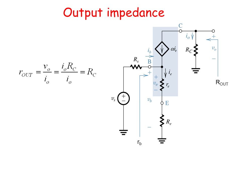 rbrb R OUT Output impedance