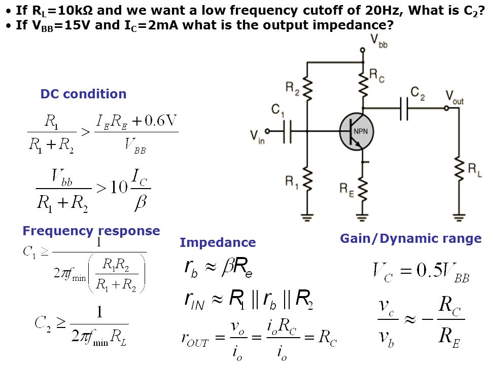 If R L =10kΩ and we want a low frequency cutoff of 20Hz, What is C 2 .