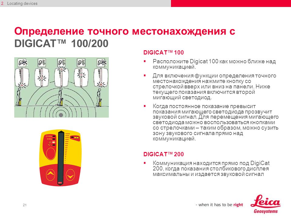 21 измерение. Точная оценка функции. Leica Digicat 200. Точное местоположение определяется с помощью. Lvh100 как пользоваться.