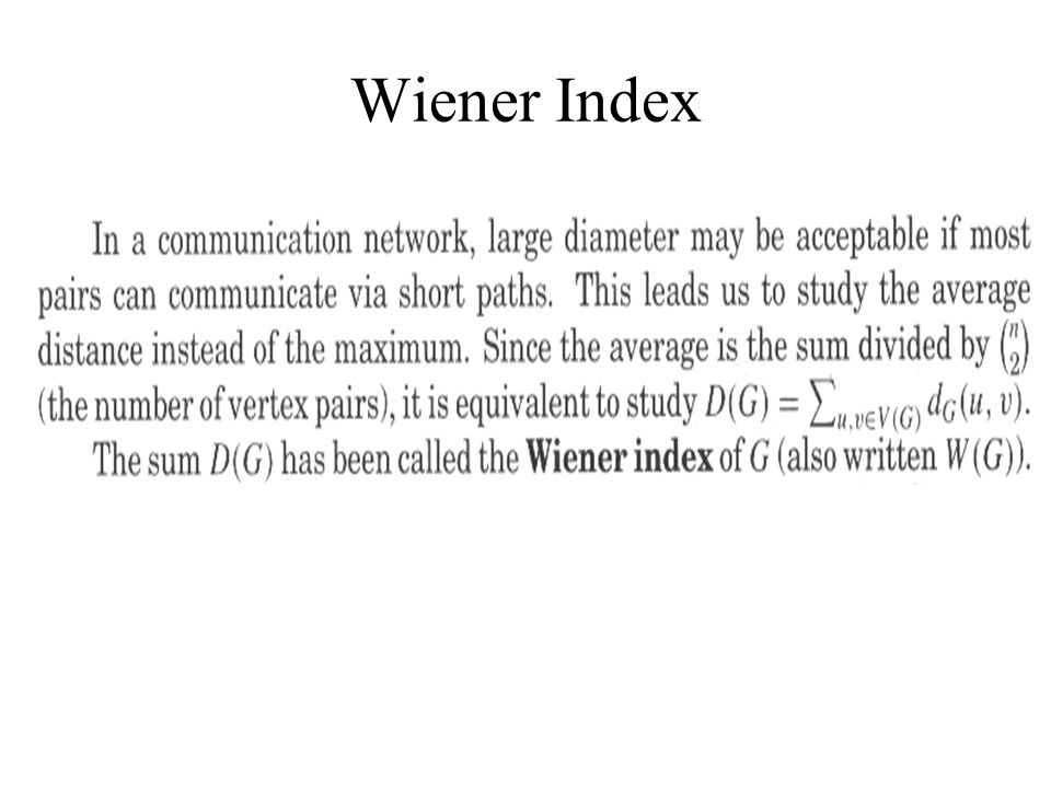 Wiener Index