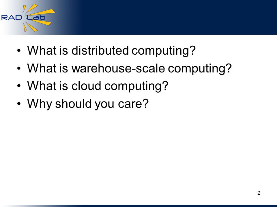 What is distributed computing. What is warehouse-scale computing.