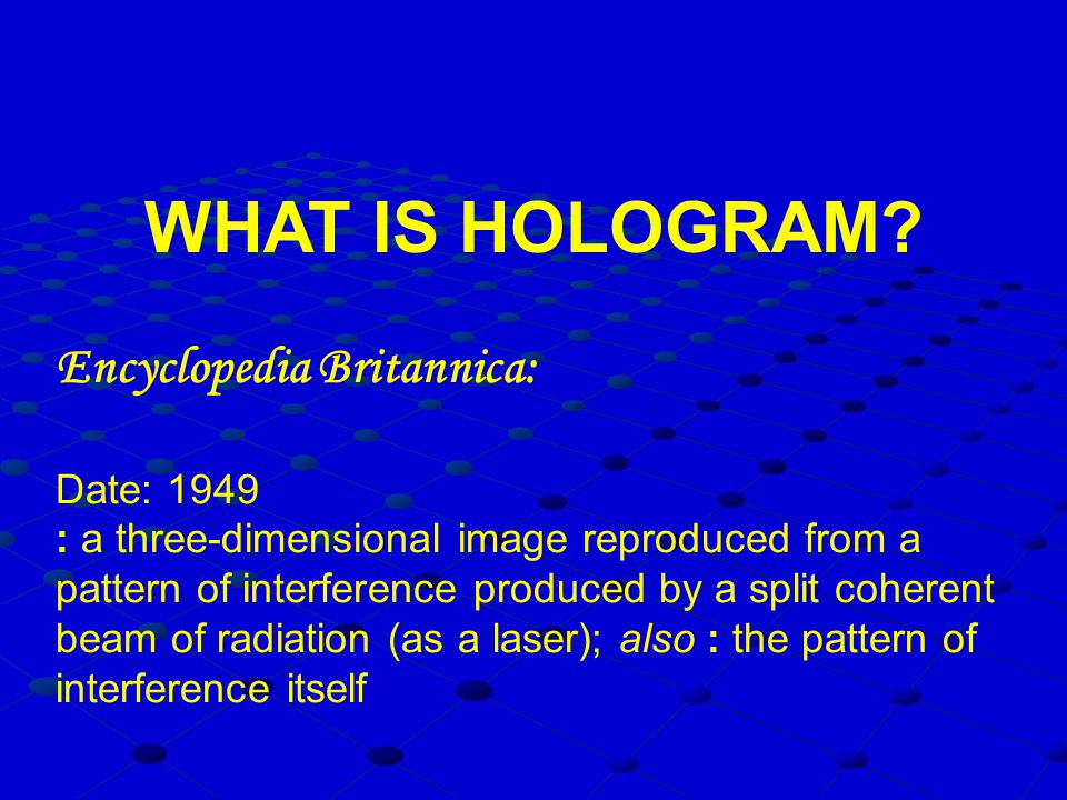 Dennis Gabor – the inventor of holography By Andrei Nesterovitch Stephen F. Austin State University BIO 575 Instructor – Dr. Alexandra Van Kley Fall ppt download