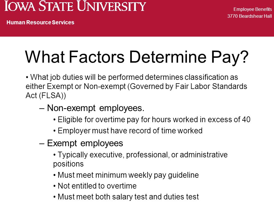 What Factors Determine Pay.