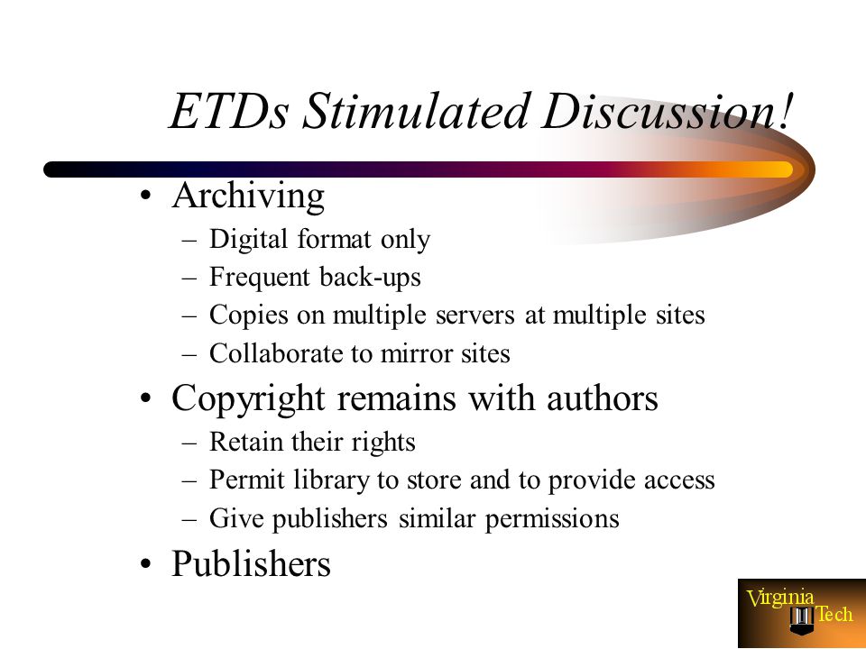 virginia tech electronic theses and dissertations