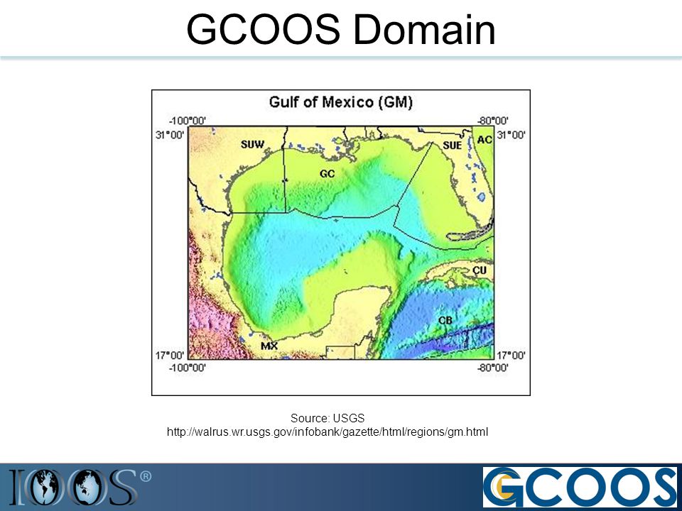GCOOS Domain Source: USGS
