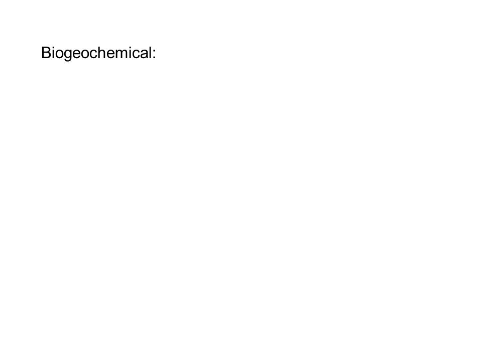 Biogeochemical:
