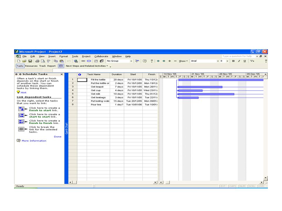 ms project network diagram