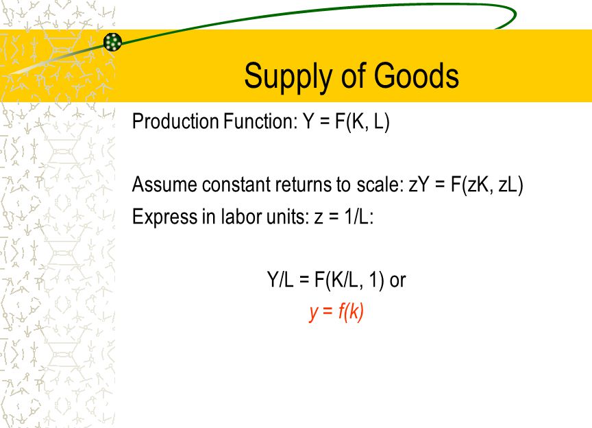 production function expresses