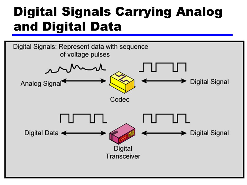 Digital Signals Carrying Analog and Digital Data
